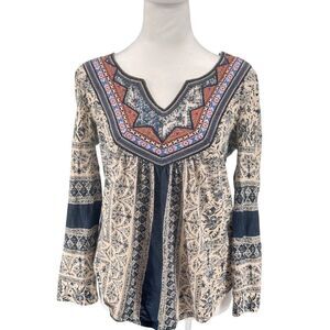 Anthropologie Akemi + Kin Boho Tunic Top, EUC Sz S Festival, Boho Top, chic vibe